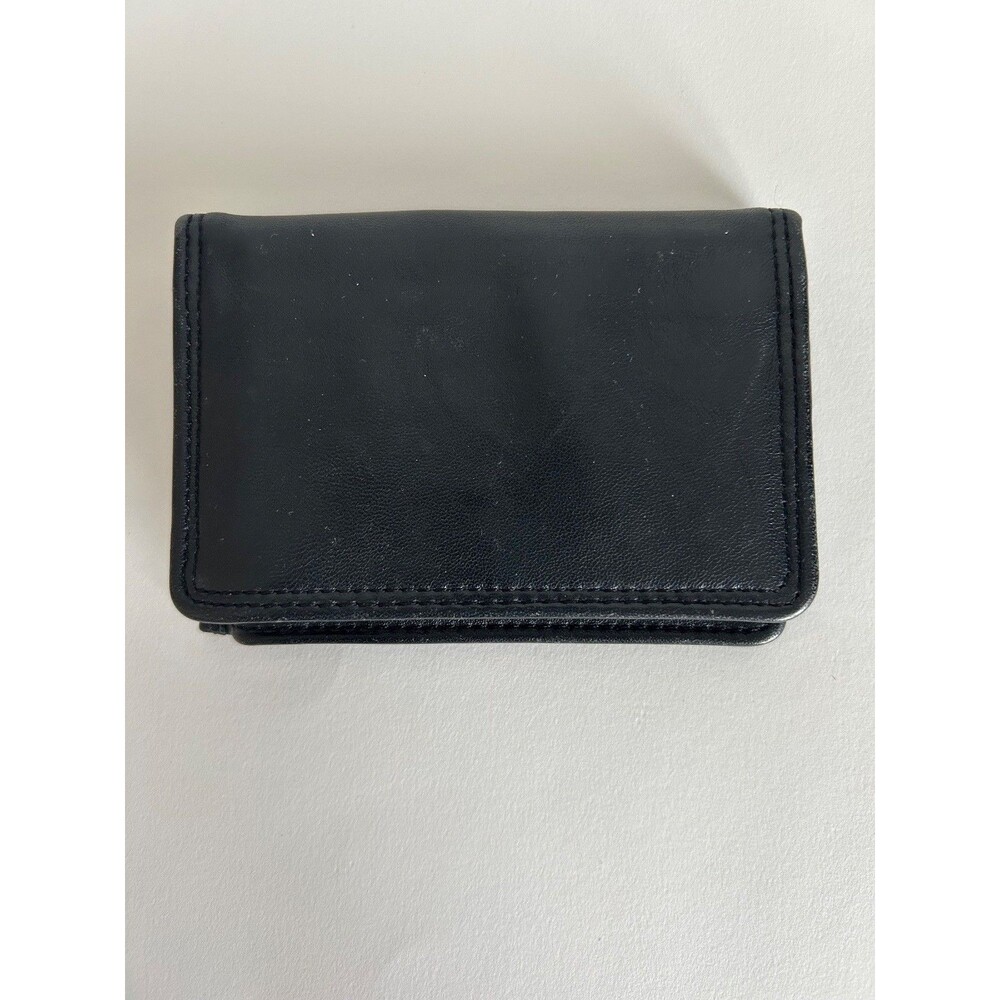 Cambridge Classics Mens Black Leather Bifold Wallet Trifold ID Window Card Holde